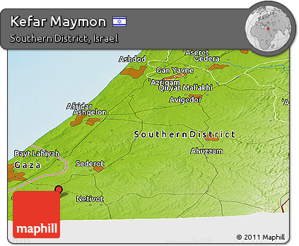 Physical Panoramic Map of Kefar Maymon