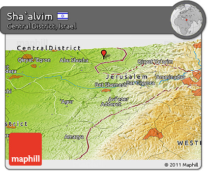 Physical Panoramic Map of Sha`alvim