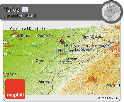 Physical Panoramic Map of Ta`oz