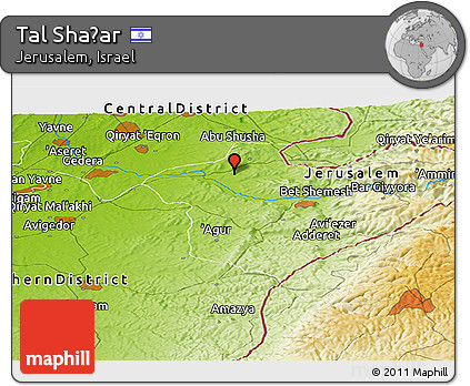 Physical Panoramic Map of Tal Shaẖar