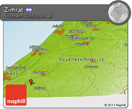 Physical Panoramic Map of Zimrat