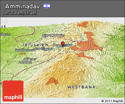 Physical Panoramic Map of `Amminadav
