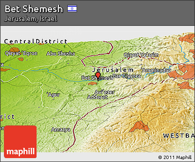 Physical Panoramic Map of Bet Shemesh
