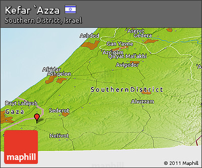 Physical Panoramic Map of Kefar `Azza