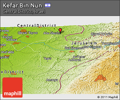 Physical Panoramic Map of Kefar Bin Nun
