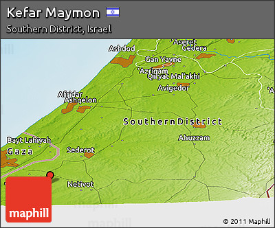 Physical Panoramic Map of Kefar Maymon