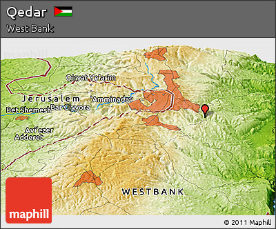 Physical Panoramic Map of Qedar