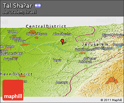Physical Panoramic Map of Tal Shaẖar