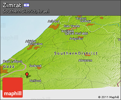 Physical Panoramic Map of Zimrat