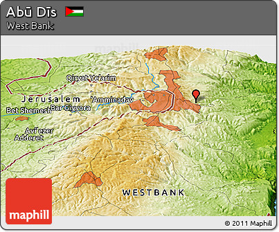 Physical Panoramic Map of Abū Dīs