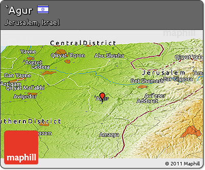Physical Panoramic Map of `Agur