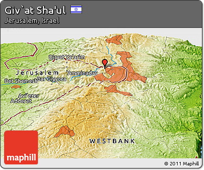 Physical Panoramic Map of Giv`at Sha'ul
