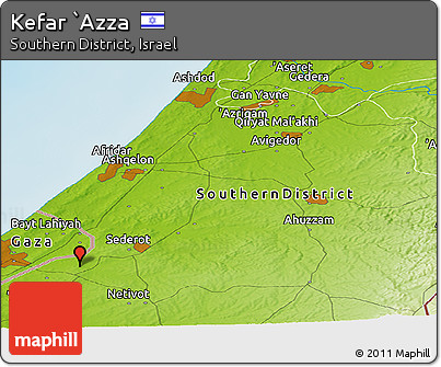 Physical Panoramic Map of Kefar `Azza