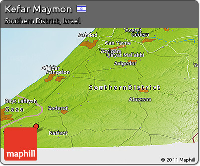 Physical Panoramic Map of Kefar Maymon