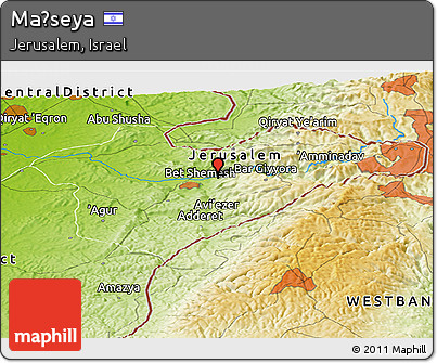 Physical Panoramic Map of Maẖseya