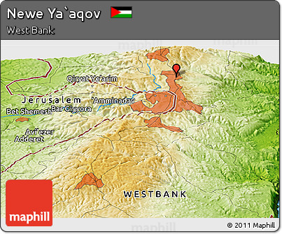 Physical Panoramic Map of Newe Ya`aqov