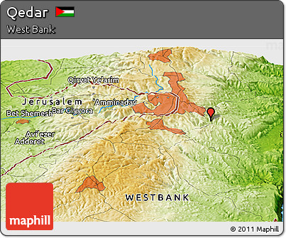 Physical Panoramic Map of Qedar