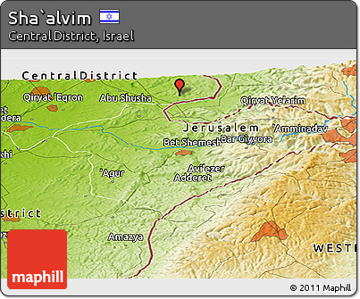 Physical Panoramic Map of Sha`alvim