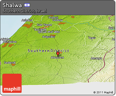 Physical Panoramic Map of Shalwa