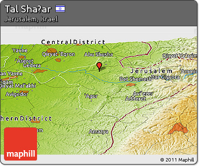 Physical Panoramic Map of Tal Shaẖar