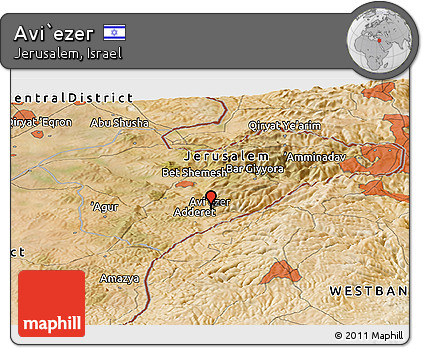 Satellite Panoramic Map of Avi`ezer