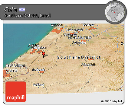 Satellite Panoramic Map of Ge'a