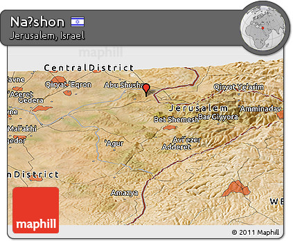 Satellite Panoramic Map of Naẖshon