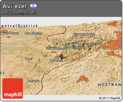 Satellite Panoramic Map of Avi`ezer
