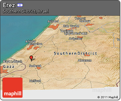 Satellite Panoramic Map of Erez