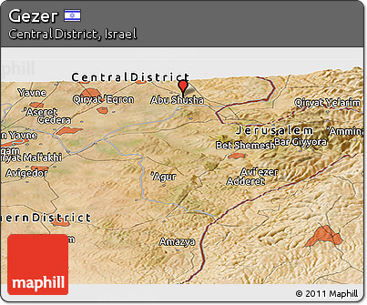Satellite Panoramic Map of Gezer