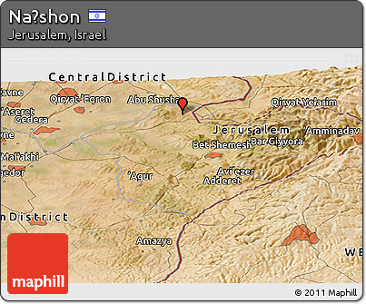 Satellite Panoramic Map of Naẖshon