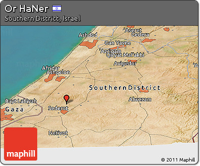 Satellite Panoramic Map of Or HaNer