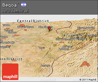 Satellite Panoramic Map of Beqoa`