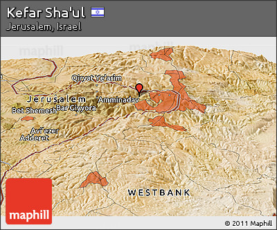 Satellite Panoramic Map of Kefar Sha'ul