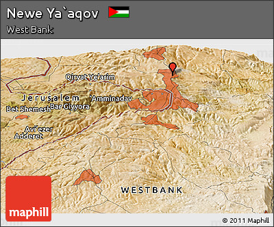 Satellite Panoramic Map of Newe Ya`aqov