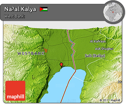 Physical 3D Map of Naẖal Kalya