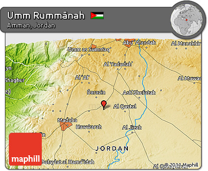 Physical 3D Map of Umm Rummānah