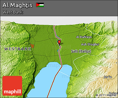 Physical 3D Map of Al Maghţis