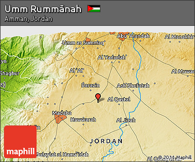 Physical 3D Map of Umm Rummānah