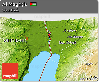 Physical 3D Map of Al Maghţis