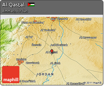 Physical 3D Map of Al Qasţal