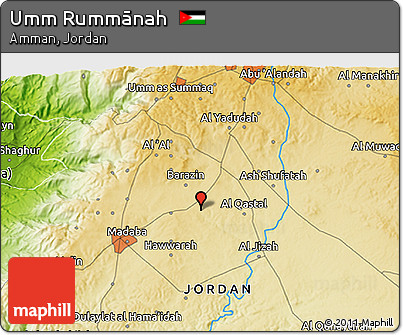Physical 3D Map of Umm Rummānah