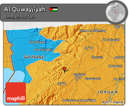 Political 3D Map of Al Quwayjīyah