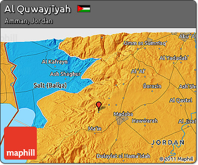 Political 3D Map of Al Quwayjīyah