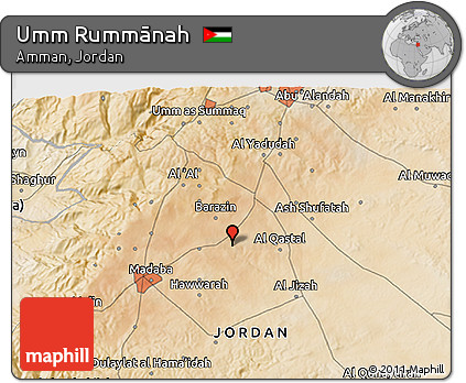 Satellite 3D Map of Umm Rummānah