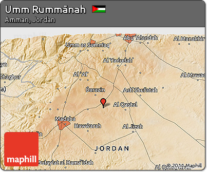 Satellite 3D Map of Umm Rummānah