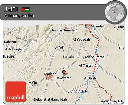Shaded Relief 3D Map of Jalūl