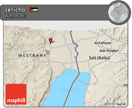 Shaded Relief 3D Map of Jericho