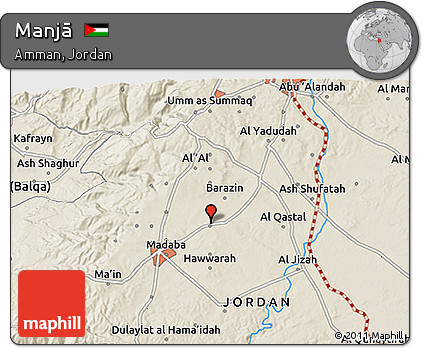 Shaded Relief 3D Map of Manjā