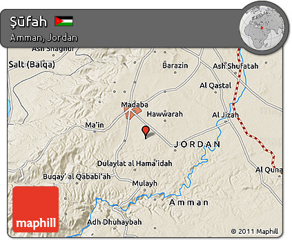 Shaded Relief 3D Map of Şūfah